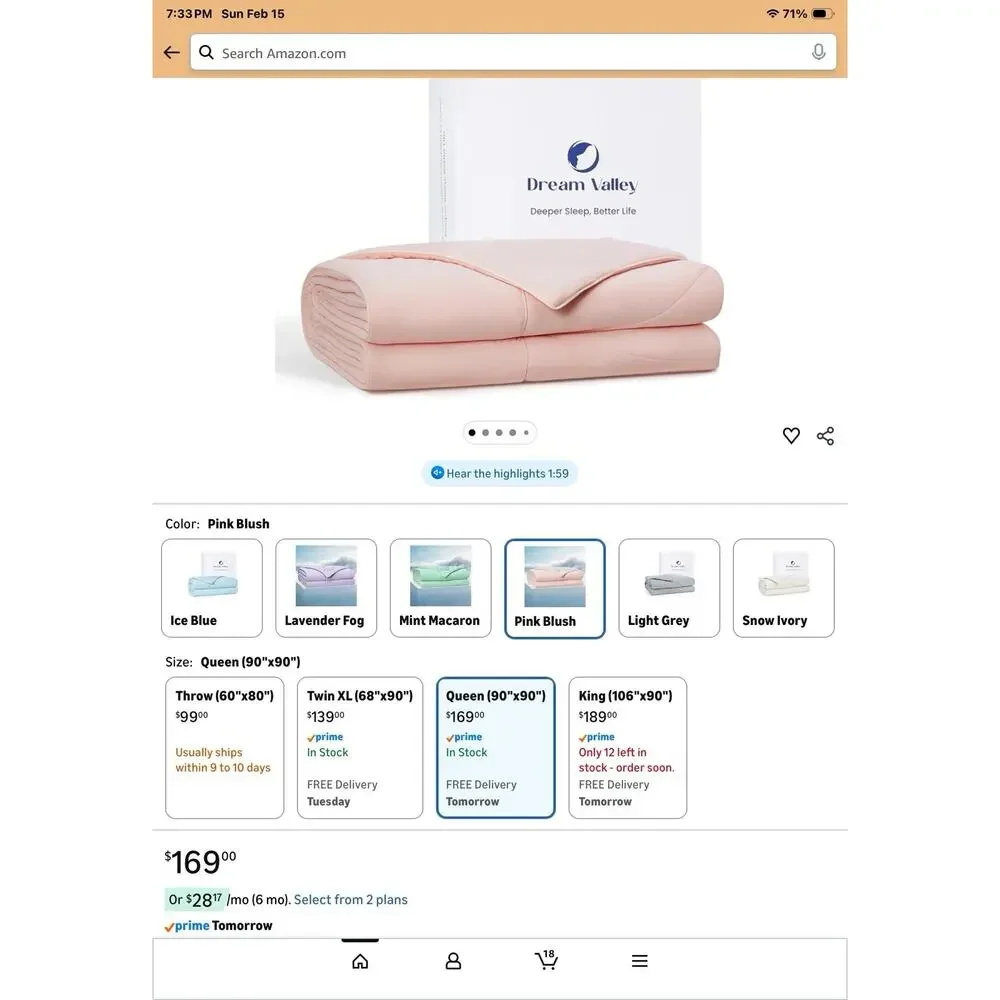 💲SALE💲Dream Valley Outlast Deep Sleep Cooling Blanket 90”x90”Queen Pink - NEW🔥